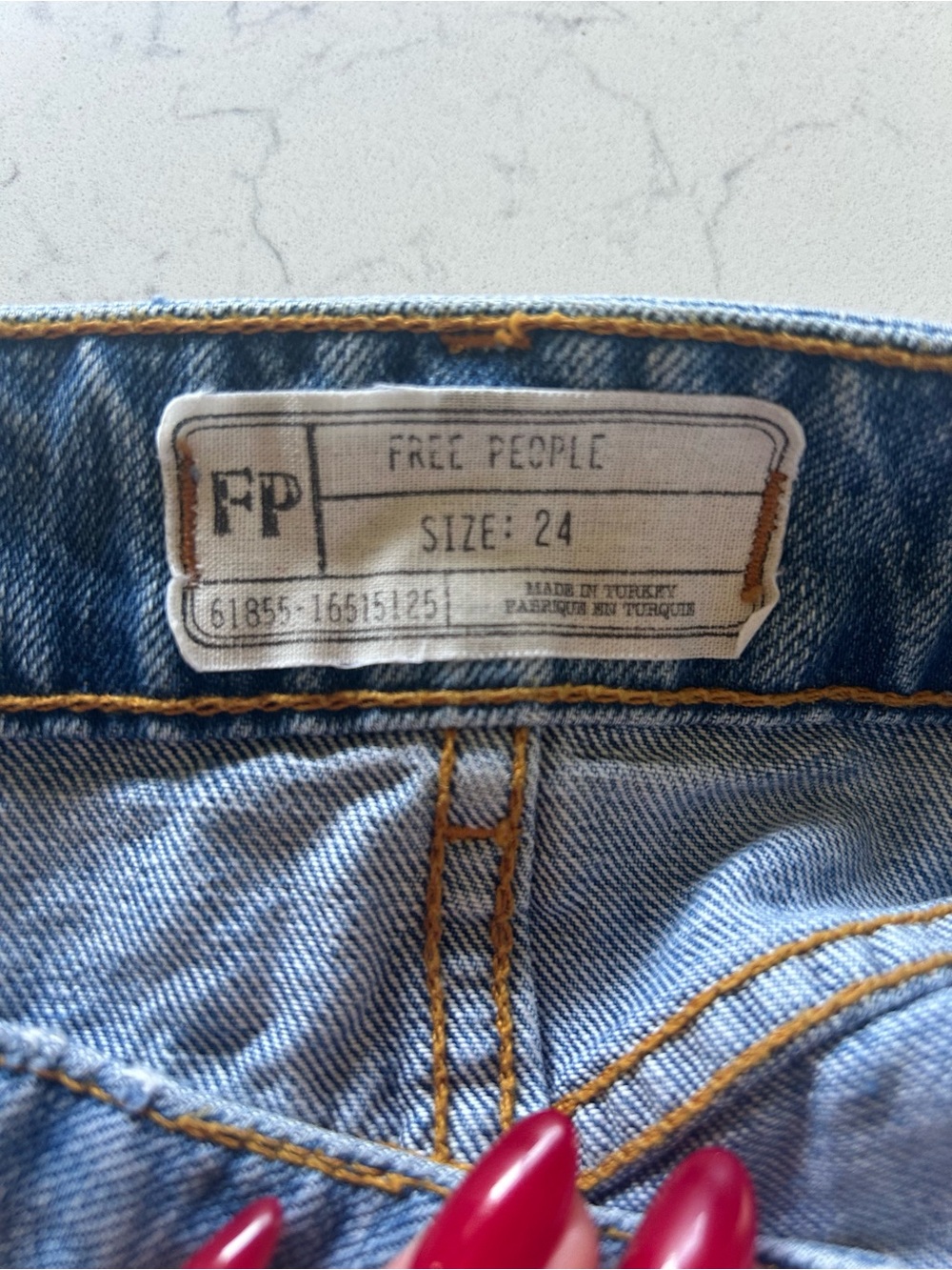 Free People Wild Rose Embroidered Studded Denim Mini Skirt - Picture 14 of 16